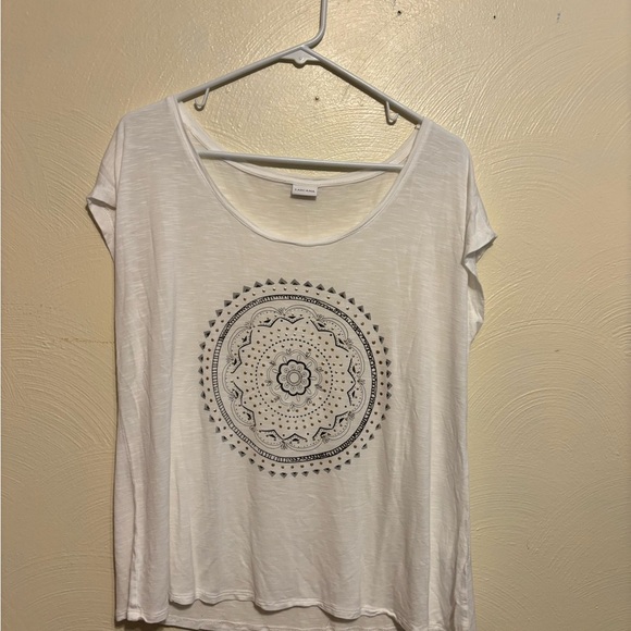 Lascana Tops - Elegant White Mandala Print Women's Tee
